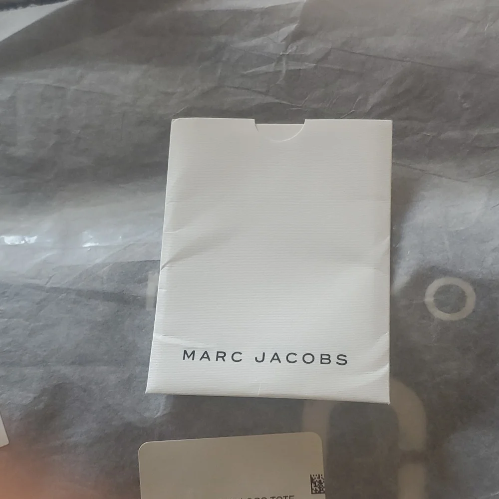 Marc jacobs hp 2026 navy blue  cotton  logo tote bagged  warranty taile large - Picture 8 of 11
